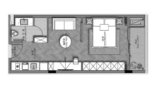 Apartment floor plan, 1 bedroom in Ayana Heights Seaview Residence No. 11019